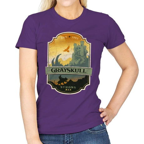 Grayskull Strong Ale - Womens T-Shirts RIPT Apparel Small / Purple