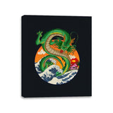 Great Dragon Off Kanagawa - Canvas Wraps Canvas Wraps RIPT Apparel 11x14 / Black