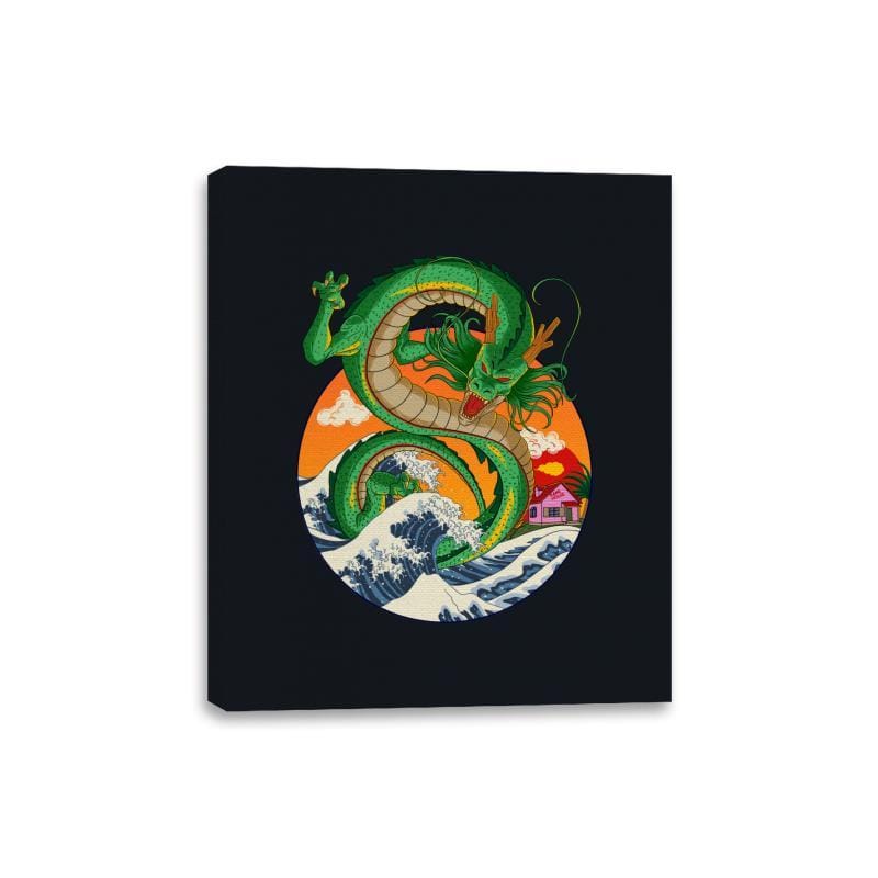 Great Dragon Off Kanagawa - Canvas Wraps Canvas Wraps RIPT Apparel 8x10 / Black