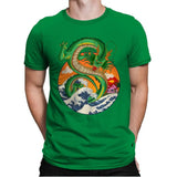 Great Dragon Off Kanagawa - Mens Premium T-Shirts RIPT Apparel Small / Kelly