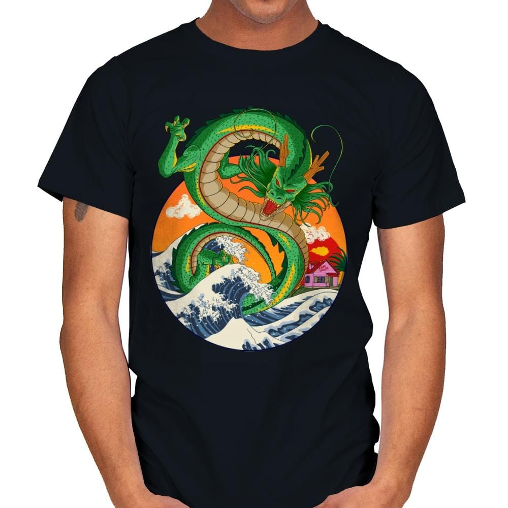 Great Dragon Off Kanagawa - Mens T-Shirts RIPT Apparel Small / Black