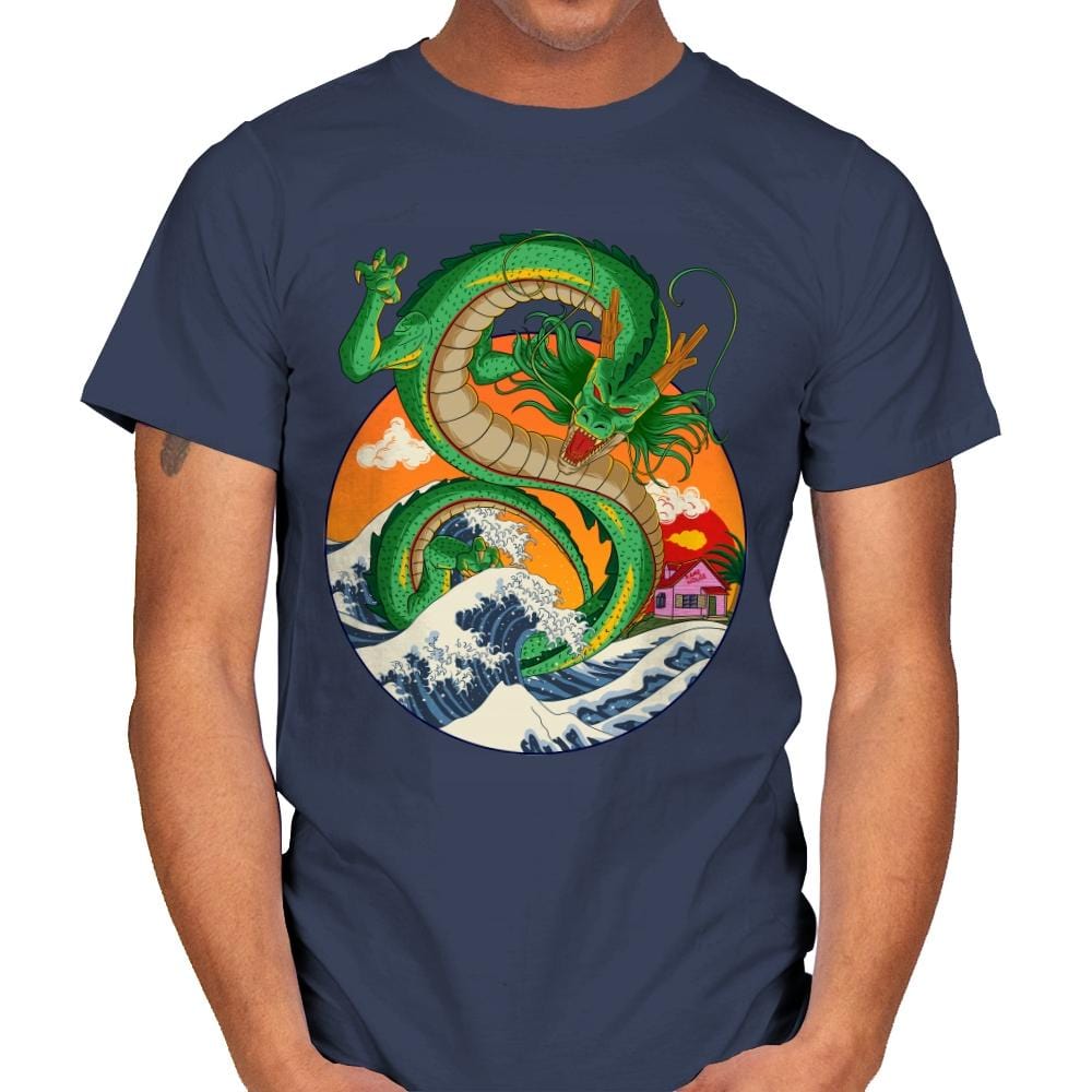 Great Dragon Off Kanagawa - Mens T-Shirts RIPT Apparel Small / Navy