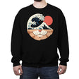 Great Neko Wave - Crew Neck Sweatshirt Crew Neck Sweatshirt RIPT Apparel Small / Black