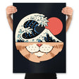 Great Neko Wave - Prints Posters RIPT Apparel 18x24 / Black