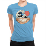 Great Neko Wave - Womens Premium T-Shirts RIPT Apparel Small / Turquoise