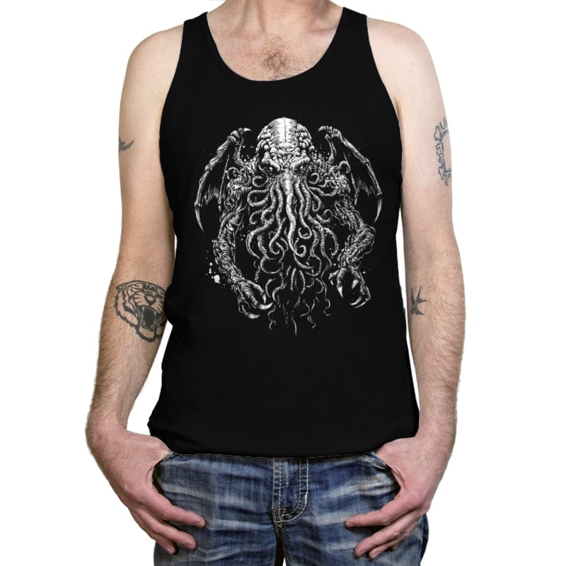 Great Old One Behind the Shadows - Tanktop Tanktop RIPT Apparel X-Small / Black