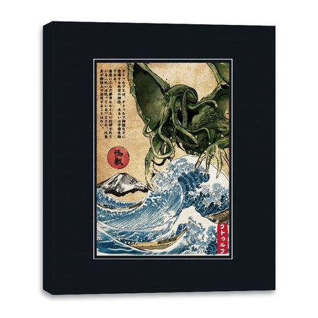Great Old One in Japan - Canvas Wraps Canvas Wraps RIPT Apparel 16x20 / Black