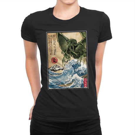 Great Old One in Japan - Womens Premium T-Shirts RIPT Apparel Small / Black
