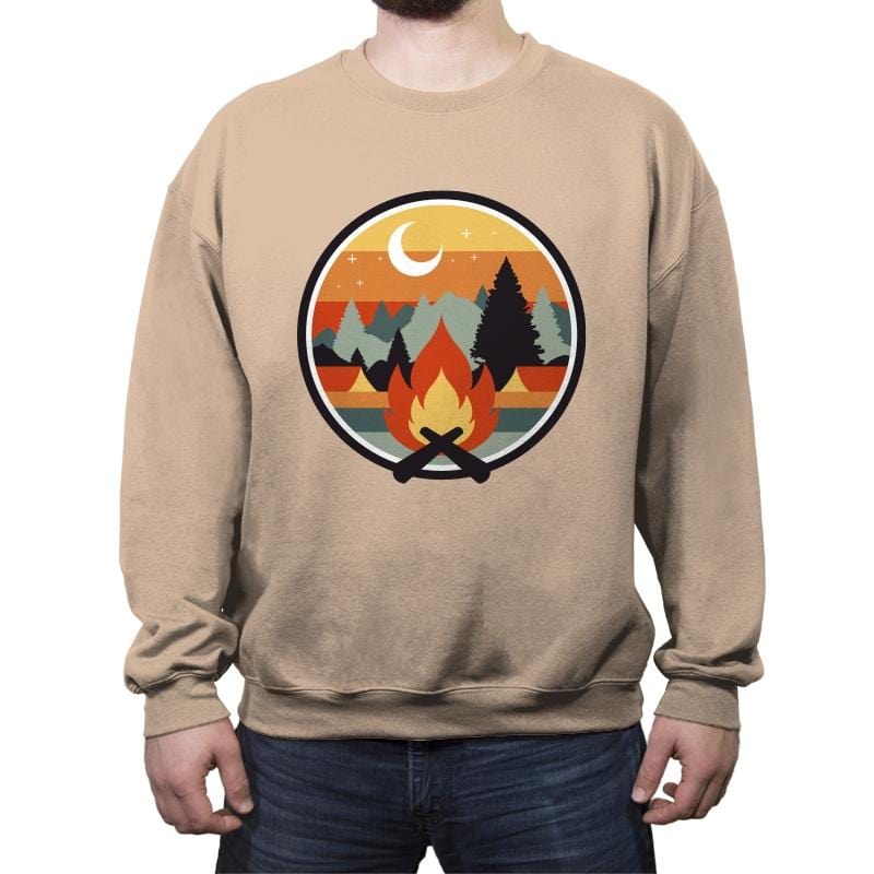 Great Outdoors - Crew Neck Sweatshirt Crew Neck Sweatshirt RIPT Apparel Small / Sand