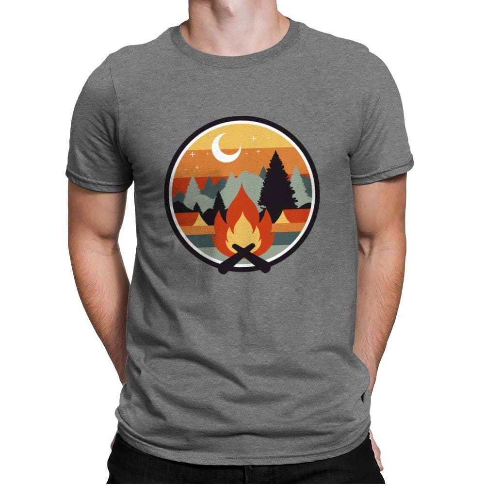 Great Outdoors - Mens Premium T-Shirts RIPT Apparel Small / Heather Grey