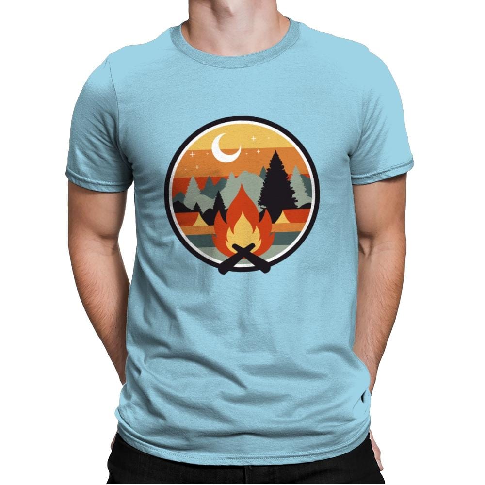 Great Outdoors - Mens Premium T-Shirts RIPT Apparel Small / Light Blue