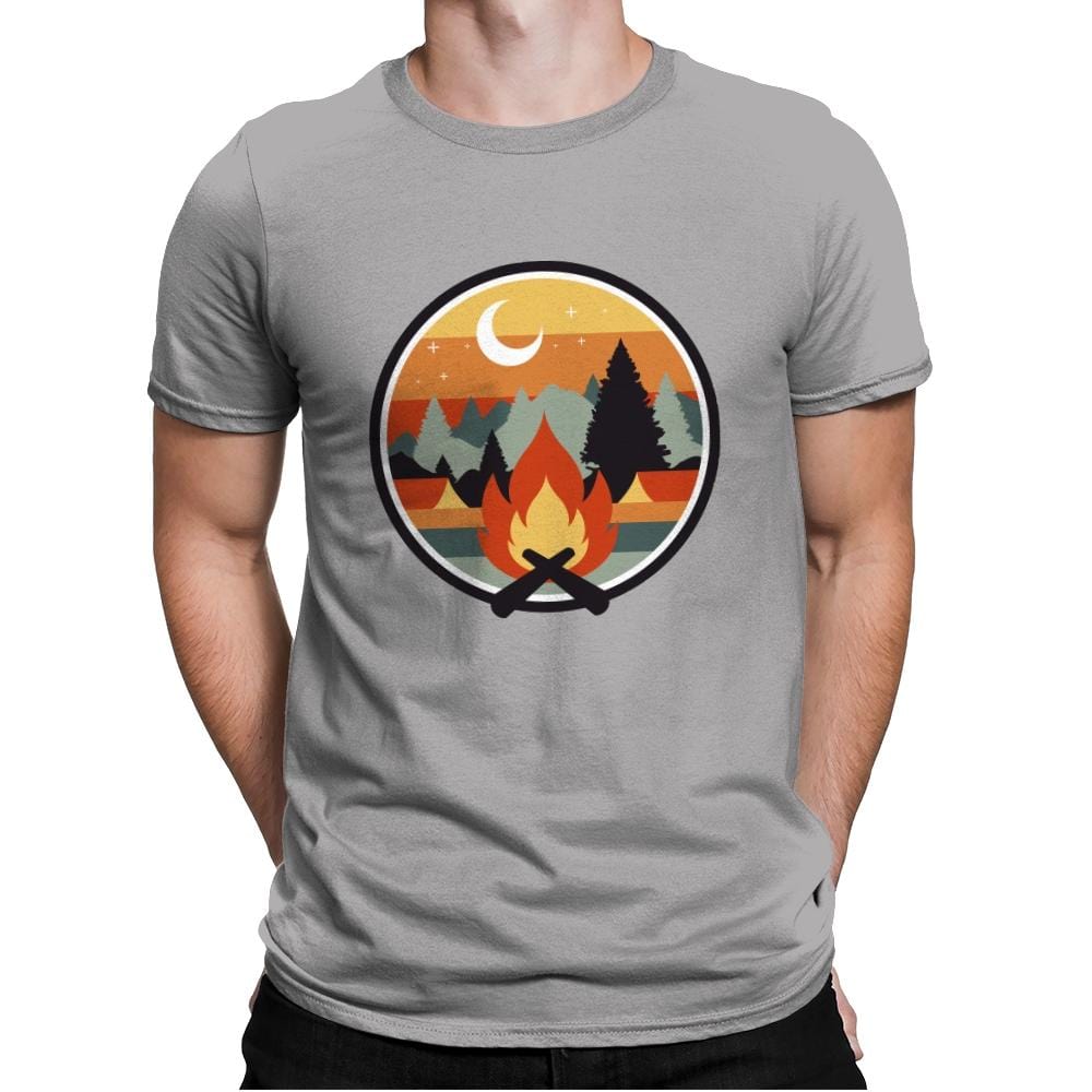 Great Outdoors - Mens Premium T-Shirts RIPT Apparel Small / Light Grey