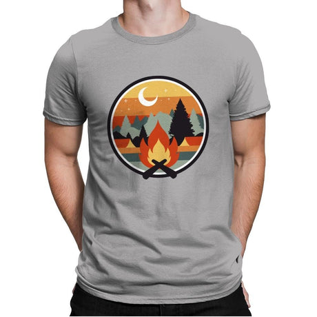 Great Outdoors - Mens Premium T-Shirts RIPT Apparel Small / Light Grey