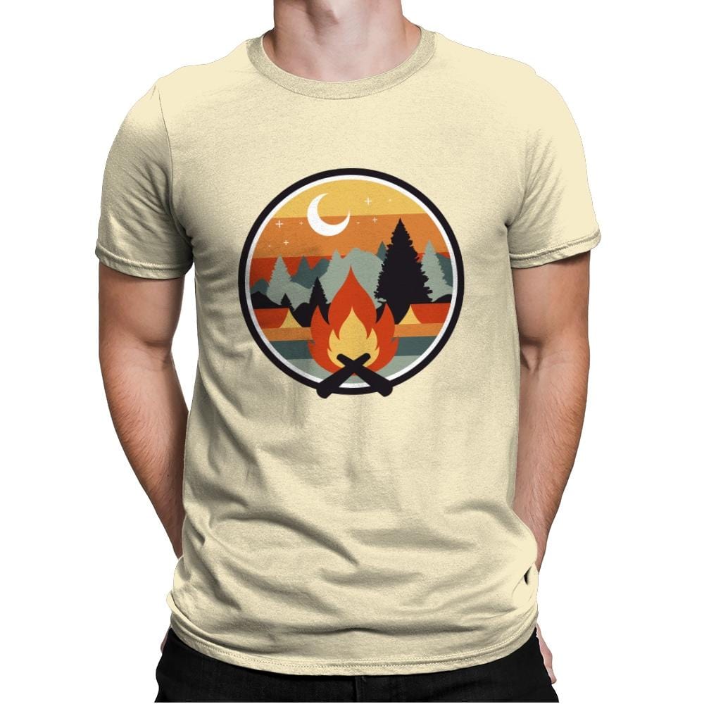 Great Outdoors - Mens Premium T-Shirts RIPT Apparel Small / Natural