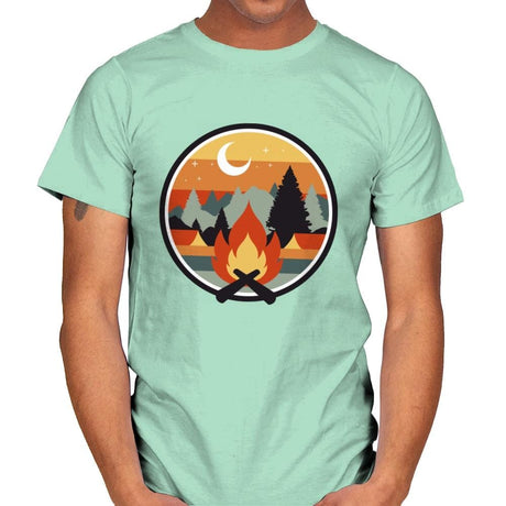 Great Outdoors - Mens T-Shirts RIPT Apparel Small / Mint Green