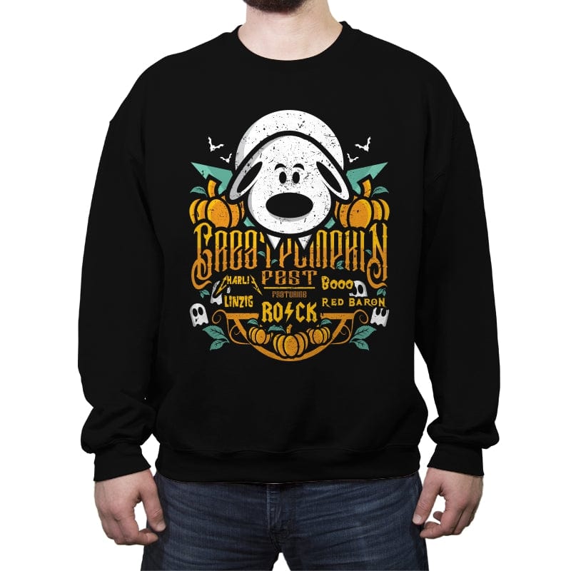 Great Pumpkin Fest - Crew Neck Sweatshirt Crew Neck Sweatshirt RIPT Apparel Small / Black