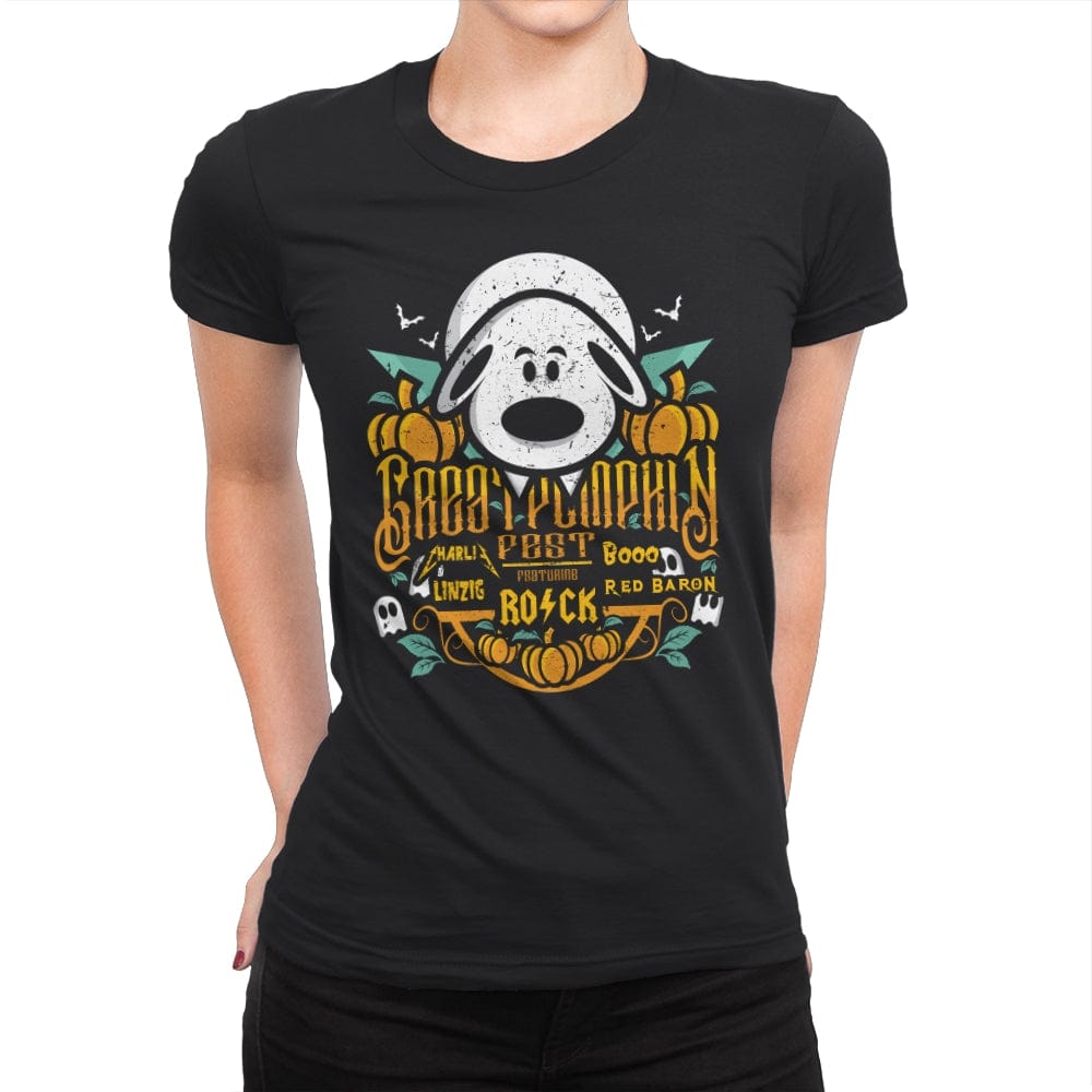 Great Pumpkin Fest - Womens Premium T-Shirts RIPT Apparel Small / Black