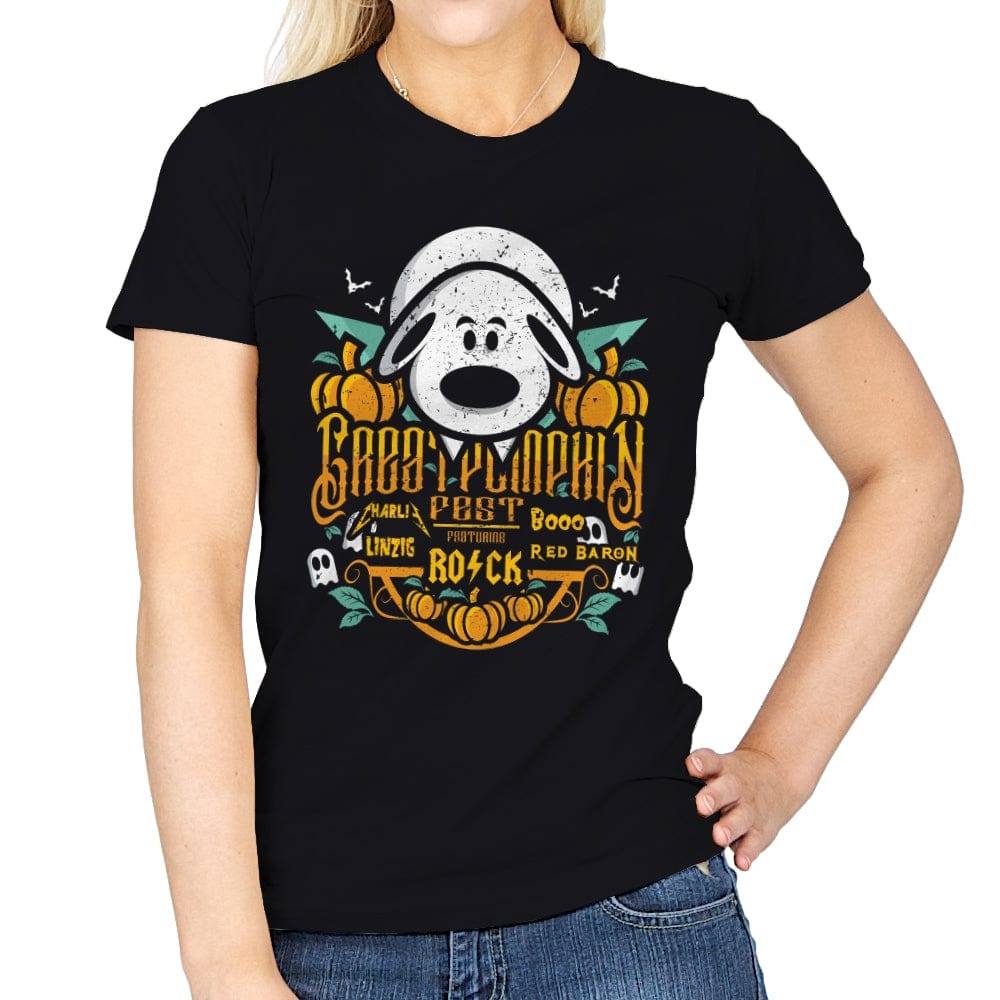 Great Pumpkin Fest - Womens T-Shirts RIPT Apparel Small / Black