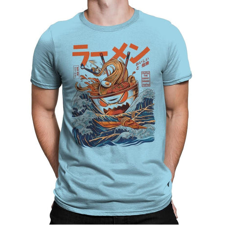 Great Ramen off Kanagawa - Best Seller - Mens Premium T-Shirts RIPT Apparel Small / Light Blue