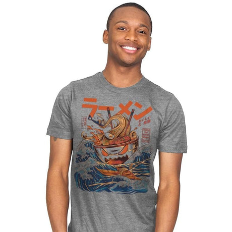 Great Ramen off Kanagawa - Best Seller - Mens T-Shirts RIPT Apparel Small / Heather