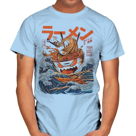 Great Ramen off Kanagawa - Best Seller - Mens T-Shirts RIPT Apparel Small / Light Blue