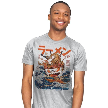 Great Ramen off Kanagawa - Best Seller - Mens T-Shirts RIPT Apparel Small / Silver
