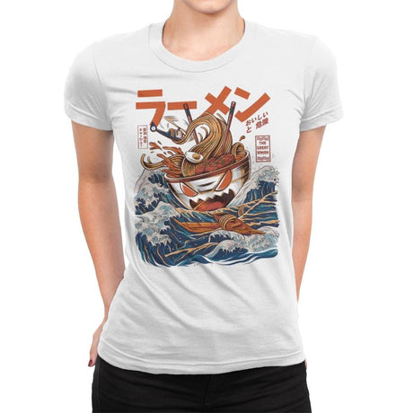 Great Ramen off Kanagawa - Best Seller - Womens Premium T-Shirts RIPT Apparel Small / White