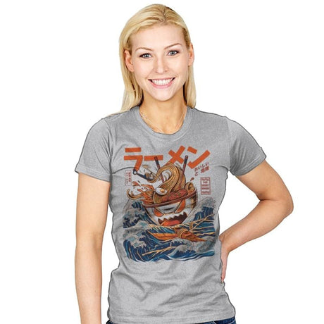 Great Ramen off Kanagawa - Best Seller - Womens T-Shirts RIPT Apparel Small / Heather