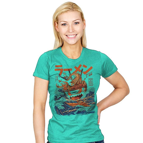 Great Ramen off Kanagawa - Best Seller - Womens T-Shirts RIPT Apparel Small / Mint