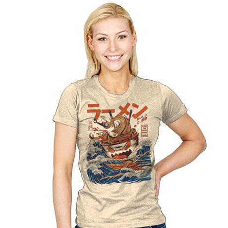 Great Ramen off Kanagawa - Best Seller - Womens T-Shirts RIPT Apparel Small / Natural