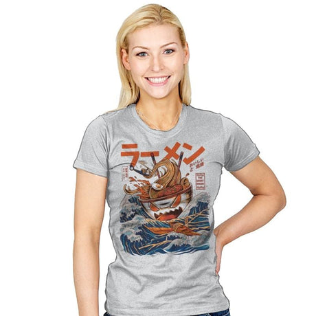Great Ramen off Kanagawa - Best Seller - Womens T-Shirts RIPT Apparel Small / Silver