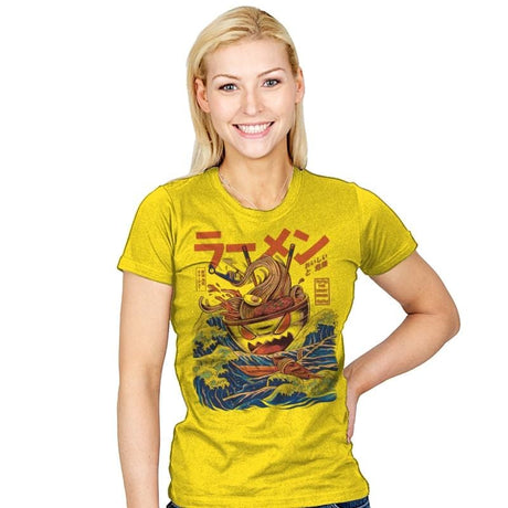 Great Ramen off Kanagawa - Best Seller - Womens T-Shirts RIPT Apparel Small / Sunshine