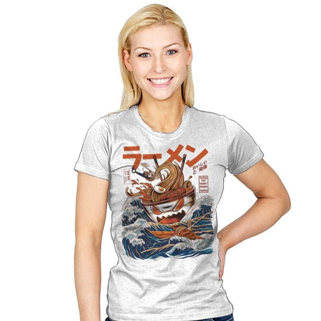 Great Ramen off Kanagawa - Best Seller - Womens T-Shirts RIPT Apparel Small / White