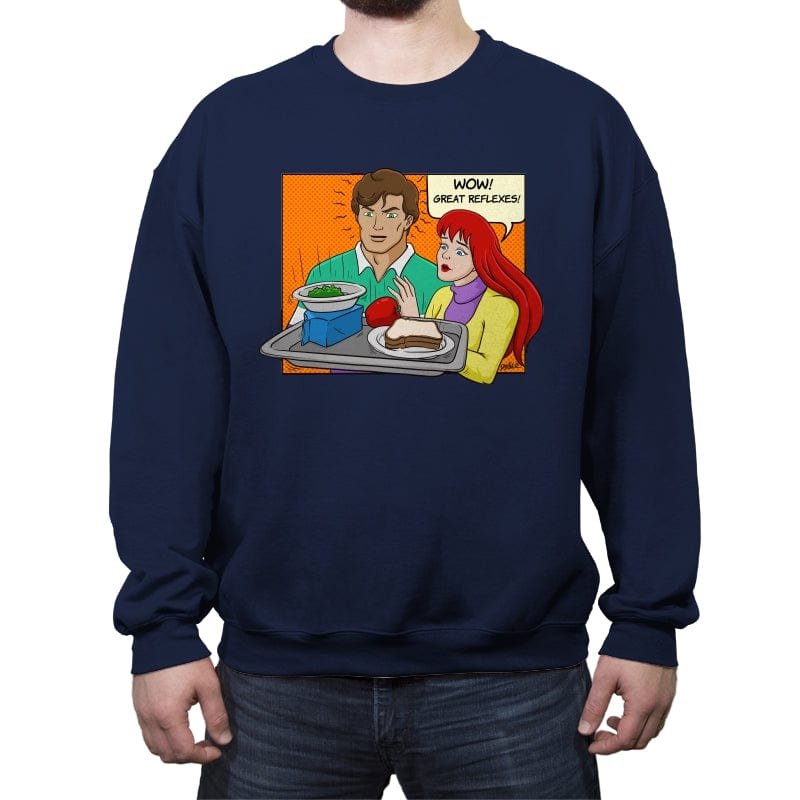 Great Reflexes! - Crew Neck Sweatshirt Crew Neck Sweatshirt RIPT Apparel Small / Navy