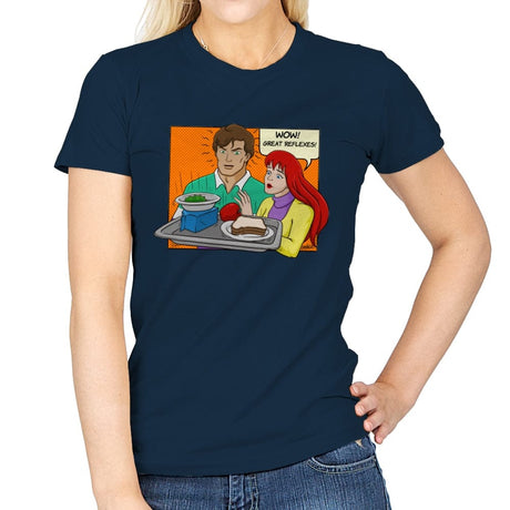 Great Reflexes! - Womens T-Shirts RIPT Apparel Small / Navy