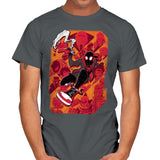Great Responsibility Tiles - Mens T-Shirts RIPT Apparel Small / Charcoal
