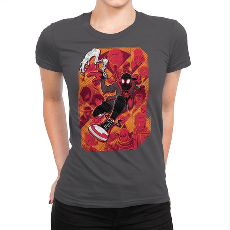 Great Responsibility Tiles - Womens Premium T-Shirts RIPT Apparel Small / Heavy Metal