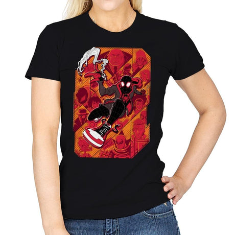 Great Responsibility Tiles - Womens T-Shirts RIPT Apparel Small / Black