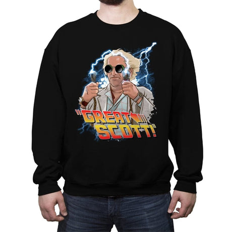 Great Scott - Crew Neck Sweatshirt Crew Neck Sweatshirt RIPT Apparel Small / Black