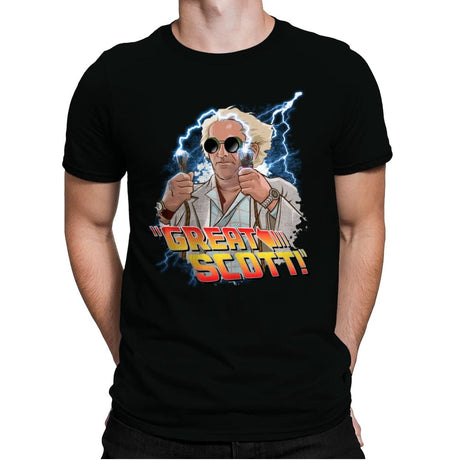 Great Scott - Mens Premium T-Shirts RIPT Apparel Small / Black