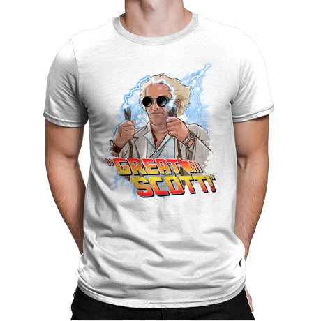 Great Scott - Mens Premium T-Shirts RIPT Apparel Small / White