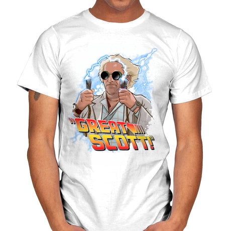 Great Scott - Mens T-Shirts RIPT Apparel Small / White