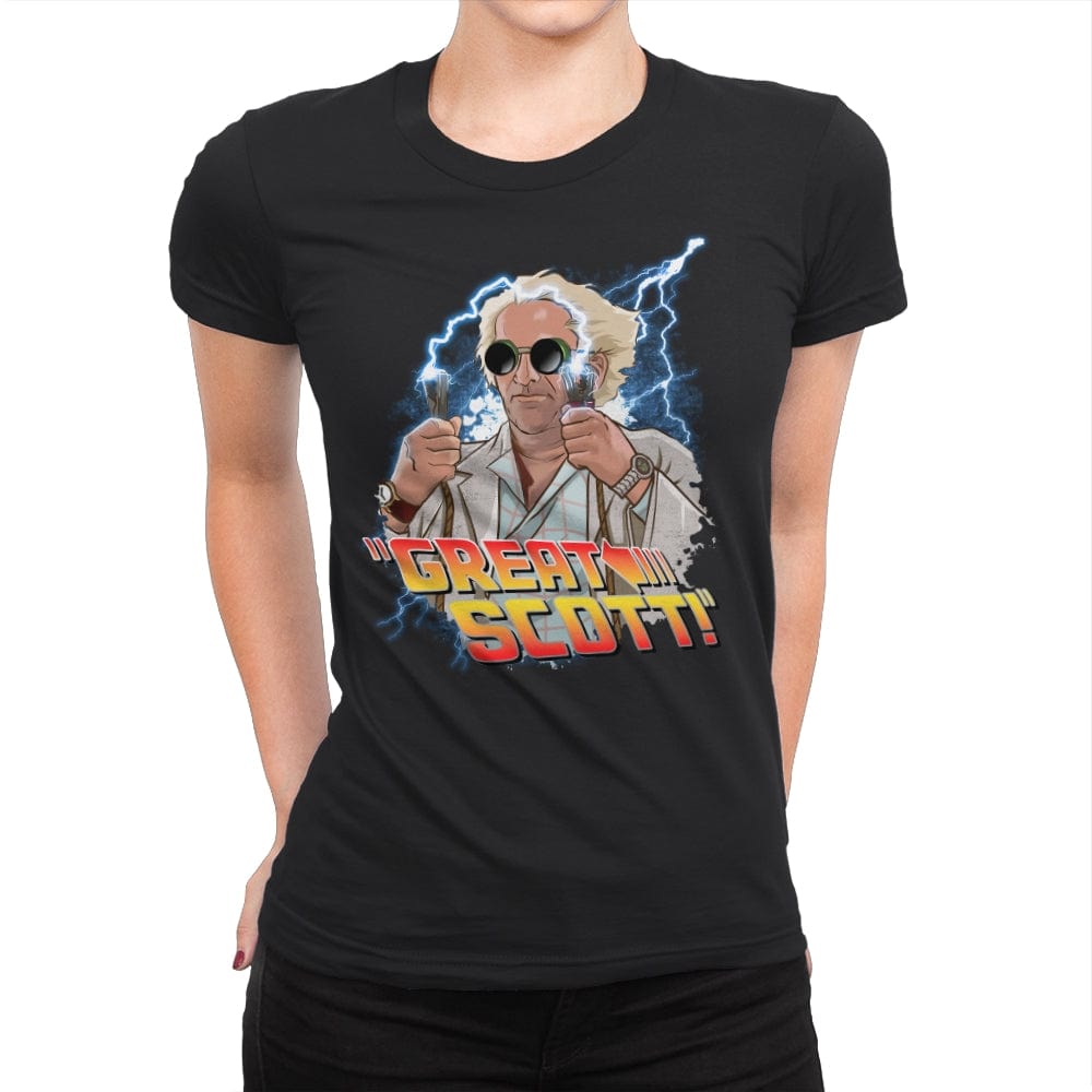 Great Scott - Womens Premium T-Shirts RIPT Apparel Small / Black