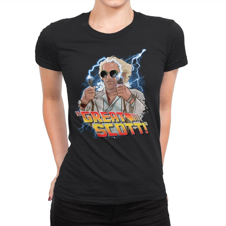 Great Scott - Womens Premium T-Shirts RIPT Apparel Small / Black