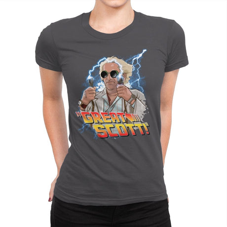 Great Scott - Womens Premium T-Shirts RIPT Apparel Small / Heavy Metal