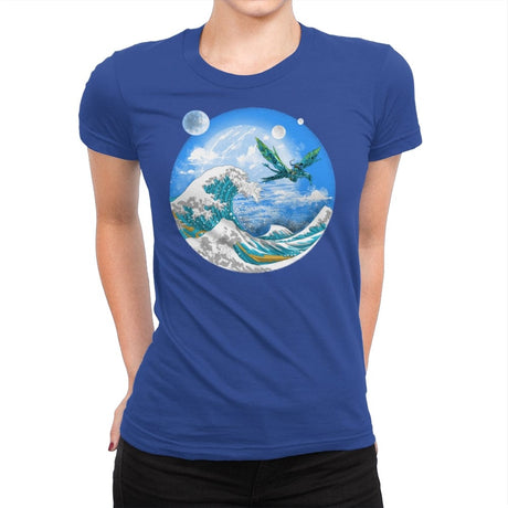 Great Wave Off Pandora - Womens Premium T-Shirts RIPT Apparel Small / Royal