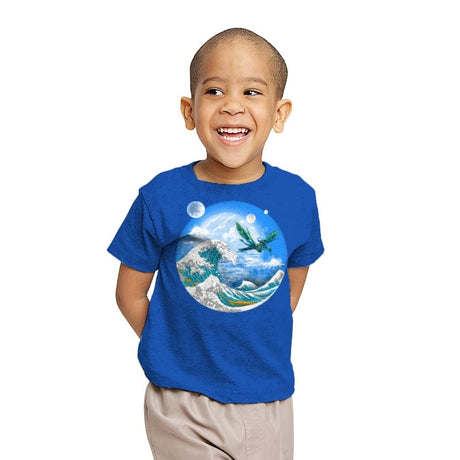 Great Wave Off Pandora - Youth T-Shirts RIPT Apparel X-small / Royal