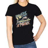 Great White Shark Attack - Womens T-Shirts RIPT Apparel Small / Black