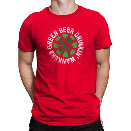 Green Beer Drinkin' Exclusive - St Paddys Day - Mens Premium T-Shirts RIPT Apparel Small / Red