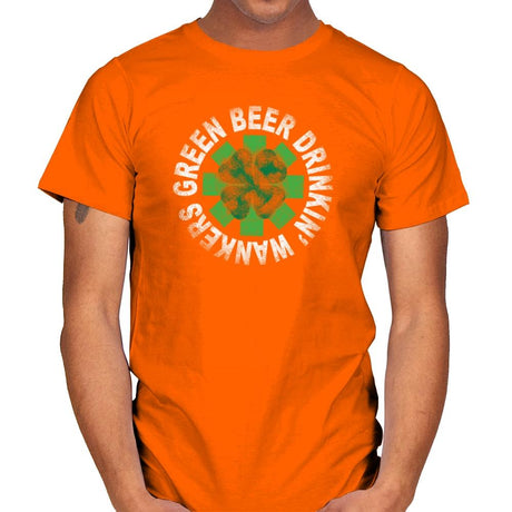 Green Beer Drinkin' Exclusive - St Paddys Day - Mens T-Shirts RIPT Apparel Small / Orange